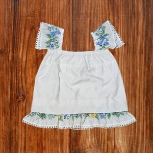 Handmade Cottage Core Floral Lace Top
